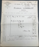 1901 Document Facture Florian Lamblot Chemisier Mode à Bruxelles - 1800 – 1899