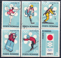 Rumänien 1971 - Olymp. Winterspiele, Nr. 2984 - 2989, Gestempelt / Used - Used Stamps