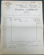 1901 Document Facture Florian Lamblot Chemisier Mode à Bruxelles - 1800 – 1899