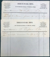 1847 Deux Document Librairie Spée Zelis éditeur à Liège - 1800 – 1899