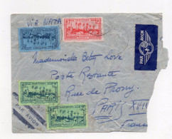 !!! LETTRE DE FORT DE FRANCE ( MARTINIQUE ) POUR PARIS DE 1939, GRIFFE AU DOS "AVION ACCIDENTE" - Cartas Accidentadas