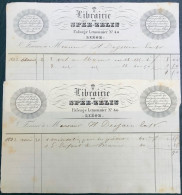 1842 Deux Document Librairie Spée Zelis éditeur à Liège - 1800 – 1899