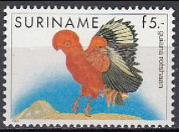 Suriname 1986 (MNH) (Mi 1165) - Guianan Cock-of-the-rock (Rupicola Rupicola) - Collections, Lots & Series