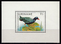Suriname 1986 (MNH) (MI BL47) - Purple Gallinule (Porphyrio Martinica) - Collections, Lots & Séries