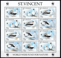St Vincent 1995 (MNH) (Mi 3073-3076KB) - Masked Booby (Sula Dactylatra) (Sheet With 3 Sets).jpg - Collections, Lots & Séries