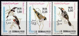 Somalia 1980 (MNH) (Mi 294A-296A) - Pygmy Batis, Somali Golden-winged Grosbeak, Red-naped Bushshrike - Collections, Lots & Series