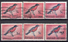 South Africa 1961-64 (Used) - Crimson-breasted Shrike (Laniarius Atrococcineus) - Collections, Lots & Series