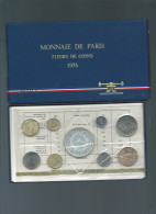 1975 COFFRET SERIE FLEURS DE COINS MONNAIE DE PARIS FDC AVEC 50 Francs HERCULE ARGENT BU Laupi 178 - BU, BE & Münzkassetten