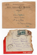 !!! LETTRE RESCAPEE DE L'ACCIDENT D'AVION DU 9/5/1933 A VILADRAU (ESPAGNE) AVEC ENVELOPPE DE REEXPEDITION - Ramppost