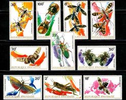 Rwanda 1973 Insect Coleoptera Insect Locust Beetle Cicada，10v MNH - Neufs