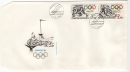 FDC - XIV Sarajevo Winter Olympics - Cross-country Skiing, Hockey - Biathlon - Winter Sports - - Invierno 1984: Sarajevo