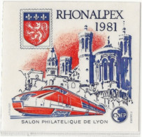 Feuillet Souvenir C.N.E.P - RHONALPEX 1981 - - CNEP