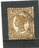 AUSTRALIA/QUEENSLAND - 1897   3d  BROWN  FINE  USED   SG 241 - Used Stamps