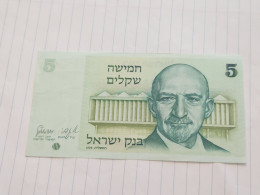 Israel-5 SHEKEL-HAIM WEIZMANN-(1978-79)-(BLACK-NUMBER)-(402)-(1269177003)-wrinkle-used-bank Note - Israel