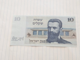 Israel-10 SHEKEL-BENJAMIN ZE'EV HERZL-(1978-79)-(BLACK-NUMBER)-(404)-(5068909620)-U.N.C-bank Note - Israël
