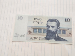 Israel-10 SHEKEL-BENJAMIN ZE'EV HERZL-(1978-79)-(BLACK-NUMBER)-(405)-(5882286150)-U.N.C-bank Note - Israël