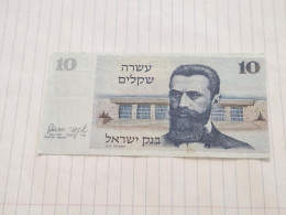 Israel-10 SHEKEL-BENJAMIN ZE'EV HERZL-(1978-79)-(BLACK-NUMBER)-(407)-(5272994403)-xxf Good-bank Note - Israel