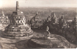 Soerabaja JAVA Surabaya Tempel Borudumur InYokyakarta 6.9.1930 Gelaufen Original Private Fotokarte Marke Abgefallen - Indonésie