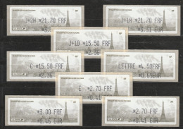 Vignette LSA  N° 416 à 417  +  417a, Tour Eiffel. Cote 80€ - 1981-84 Types « LS » & « LSA » (prototypes)