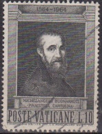 Art, Peinture - VATICAN - Michel Ange: Autoportrait - N° 405 - 1964 - Used Stamps