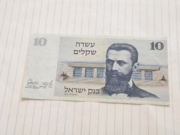 Israel-10 SHEKEL-BENJAMIN ZE'EV HERZL-(1978-79)-(BLACK-NUMBER)-(409)-(6068032695)-xxf Good-bank Note - Israele