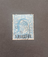 ENGLAND BRITISH LEVANT 1911 KING EDWARD VII OVERPRINT 1 PIASTRA CAT UNIF 36 - Brits-Levant