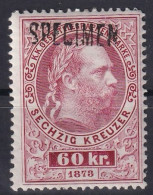 AUSTRIA 1874/75 - MLH - ANK (15) - Telegraphenmarke SPECIMEN - Telégrafo