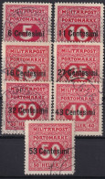 AUSTRIAN OCCUPATION OF ITALY 1918 - Canceled - 1-7 - Postage Due - Complete Set! - Usados