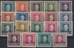 AUSTRIAN OCCUPATION OF ITALY 1918 - Canceled - 1-19 - Complete Set! - Usados