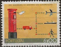 PORTUGAL 1973 25th Anniversary Of Ministry Of Communications - 6e. - Postal Services FU - Oblitérés