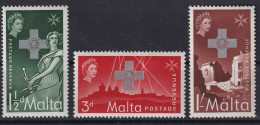 MALTA 1957 - MNH - Mi 254-256 - Malte