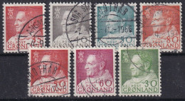 GROENLAND 1963-68 - Canceled - Mi 54-57, 65, 69, 71 - Oblitérés