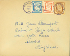 Suède CAD Lokalpost 16 3 1945 Poste Locale Boras Timbres N° 4 8 15 Lokalposten 1 Boras Snabb Saker Pour Angleterre - Emissions Locales