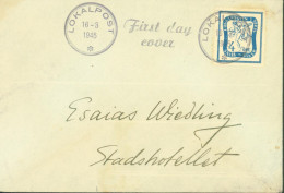 Suède CAD Lokalpost 16 3 1945 Timbre N° 40 Lokalposten 1 Boras Snabb Saker Flamme First Day Cover - Local Post Stamps