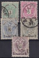 AUSTRIAN LEVANTE 1888 - Canceled - ANK 15-19 - Eastern Austria