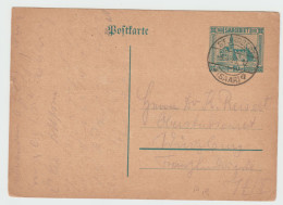 Entier Carte Postale 20 Cts  Bleu Clair Sur Chamois . Oblitérée 1926 - Postal Stationery