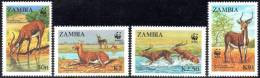 (030) Zambia / Zambie  Animals / Animaux / Tiere / Dieren / WWF / Fauna / Antelope   ** / Mnh  Michel 438-41 - Zambie (1965-...)