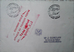 O 4  Lettre Attaque Courrier Postal 1988 - Lettres Accidentées