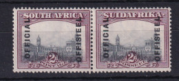 South Africa: 1928/30   Official - Union Buildings   SG O5    2d    MH Pair - Dienstmarken