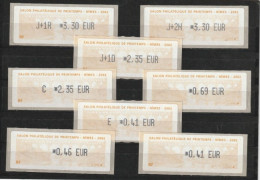 Vignette LSA  N°500 à 506  +  501a, Pont Du Gard - 1981-84 Types « LS » & « LSA » (prototypes)