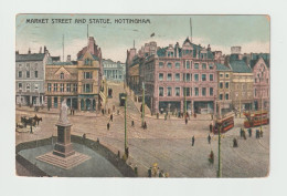 NOTTINGHAM:  MARKET  STREET  AND  STATUE  -  FP - Nottingham