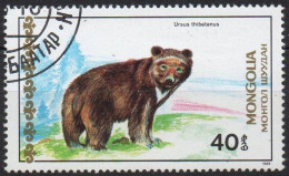 MONGOLIA, 1989 Orso Tibetano USATO CTO - Mongolie