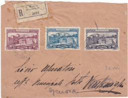 S. MARINO - BUSTA RACC. - VIAGGIATA PER GENOVA - 1927 - Cartas & Documentos