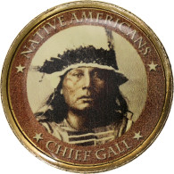 États-Unis, Les Indiens D'Amérique, Chief Gall, Jeton, FDC, Laiton Nickelé - Firma's