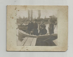 Photographie 38 Isère Bac Passeur Sur Isère , Drac ? Grenoble ? Photo Collée Sur Carton 8x7 Cm Env - Anciennes (Av. 1900)