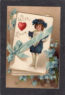Ellen Clapsaddle(uns) - Valentines, Cute Child 1908 - Antique Postcard - Clapsaddle