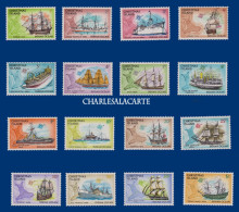 CHRISTMAS ISLAND 1972-1973  SHIPS  DEFINITIVE STAMPS  16 VALUES  SG 37-52  U.M. - Christmas Island