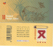 SOUTH AFRICA, 1998, Booklet 55a,  Antelopes - Aids Awareness - Markenheftchen