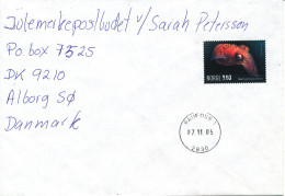 Norway Cover Sent To Denmark Raufoss 7-11-2005 Single Franked Perfect Suncancel - Lettres & Documents