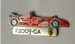 L376 Pin's Ferrari Officiel F2003-GA SUPERBE Qualité Egf Signé Bolaffi 40 Mm X 15 Mm Achat Immédiat Immédiat - Ferrari